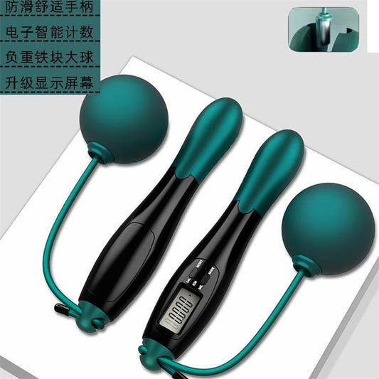 Smart Wireless Jump Rope with Weighted Ball and Counter