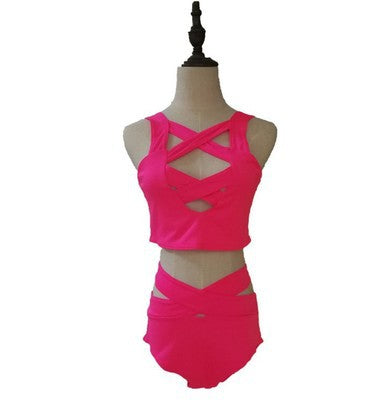 Bikini Set with Crossed Front Straps
