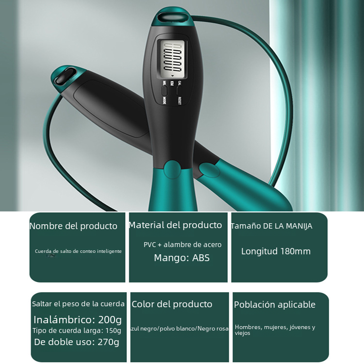 Smart Wireless Jump Rope with Weighted Ball and Counter