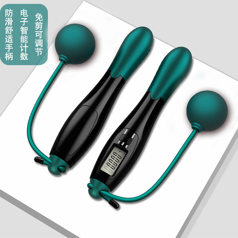 Smart Wireless Jump Rope with Weighted Ball and Counter